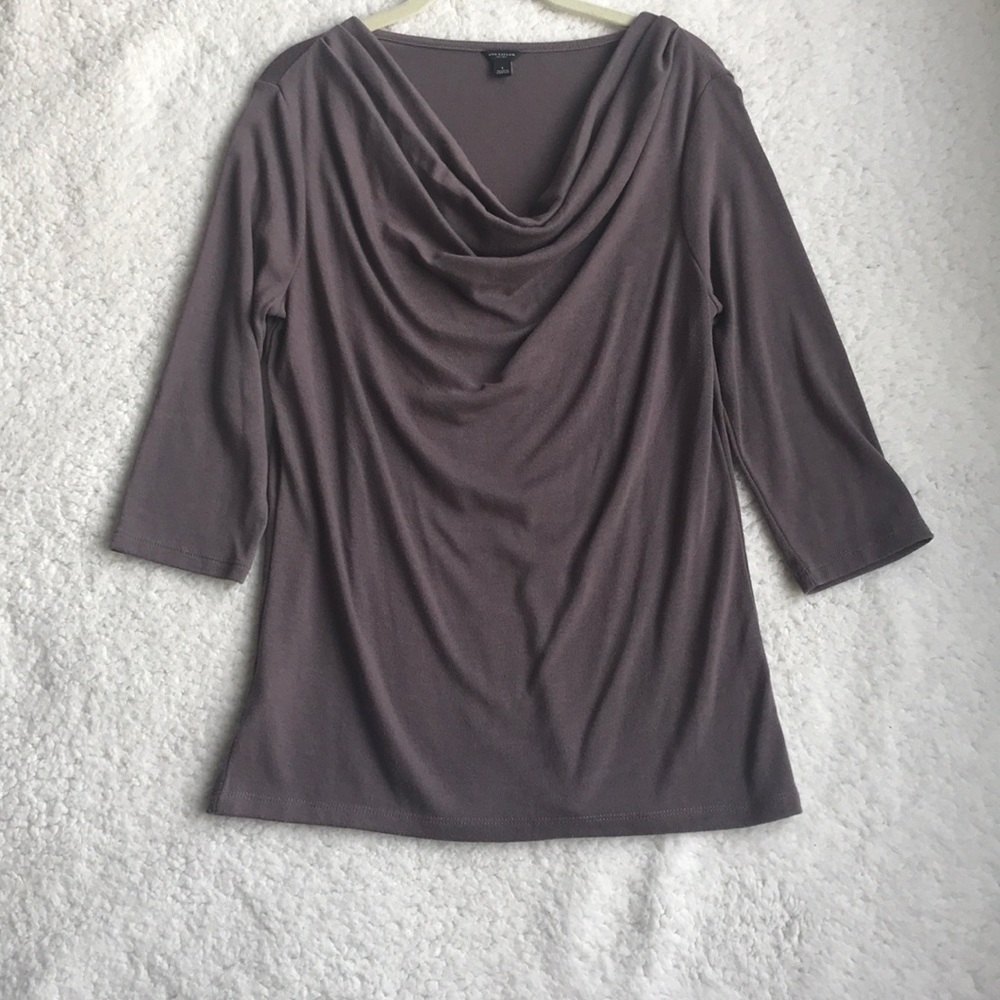 Ann Taylor ruffle long sleeve T-shirt